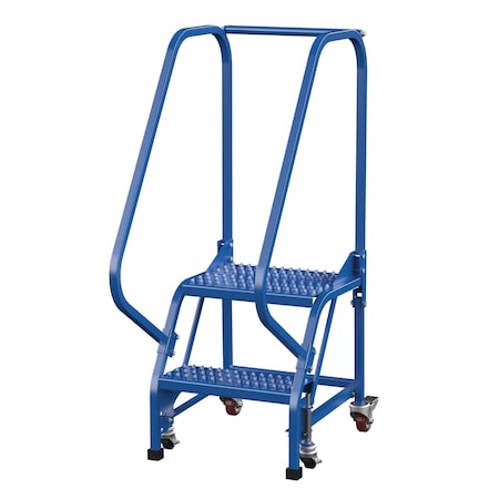 Vestil 50 H Steel PW Ladder, Grip Strut, 2 Step, 2 Steps LAD-PW-18-2-G